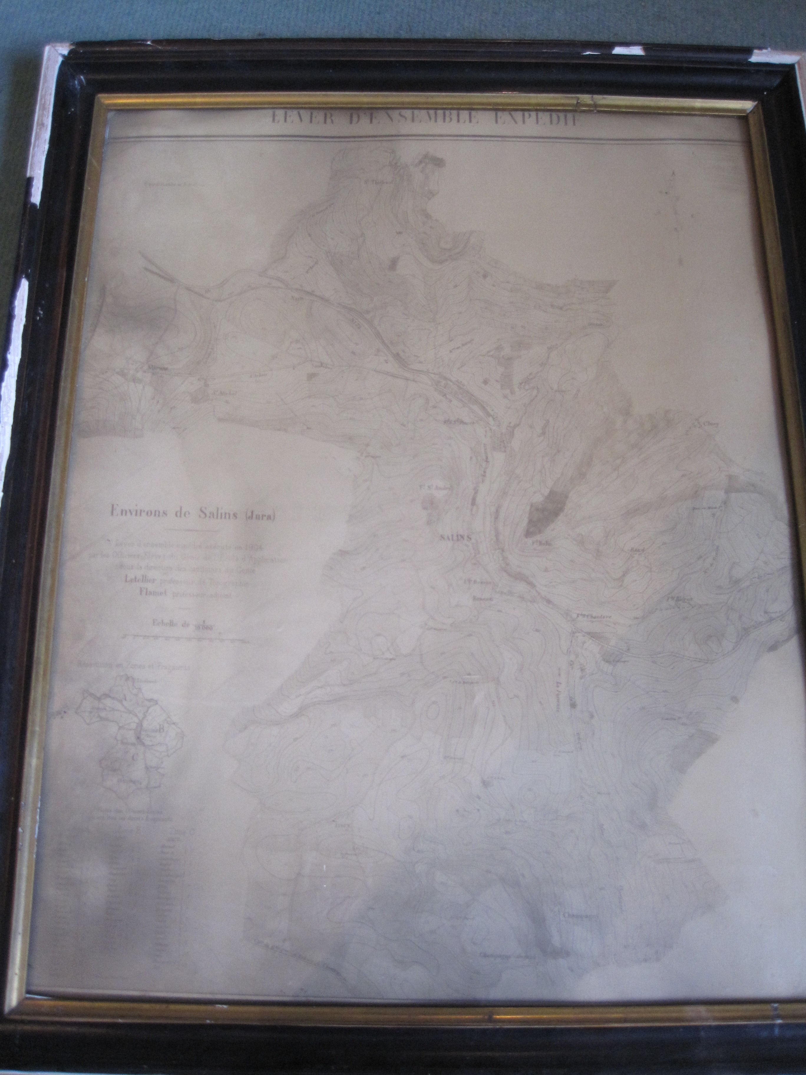 Carte topographique des environs de Salins-les-Bains